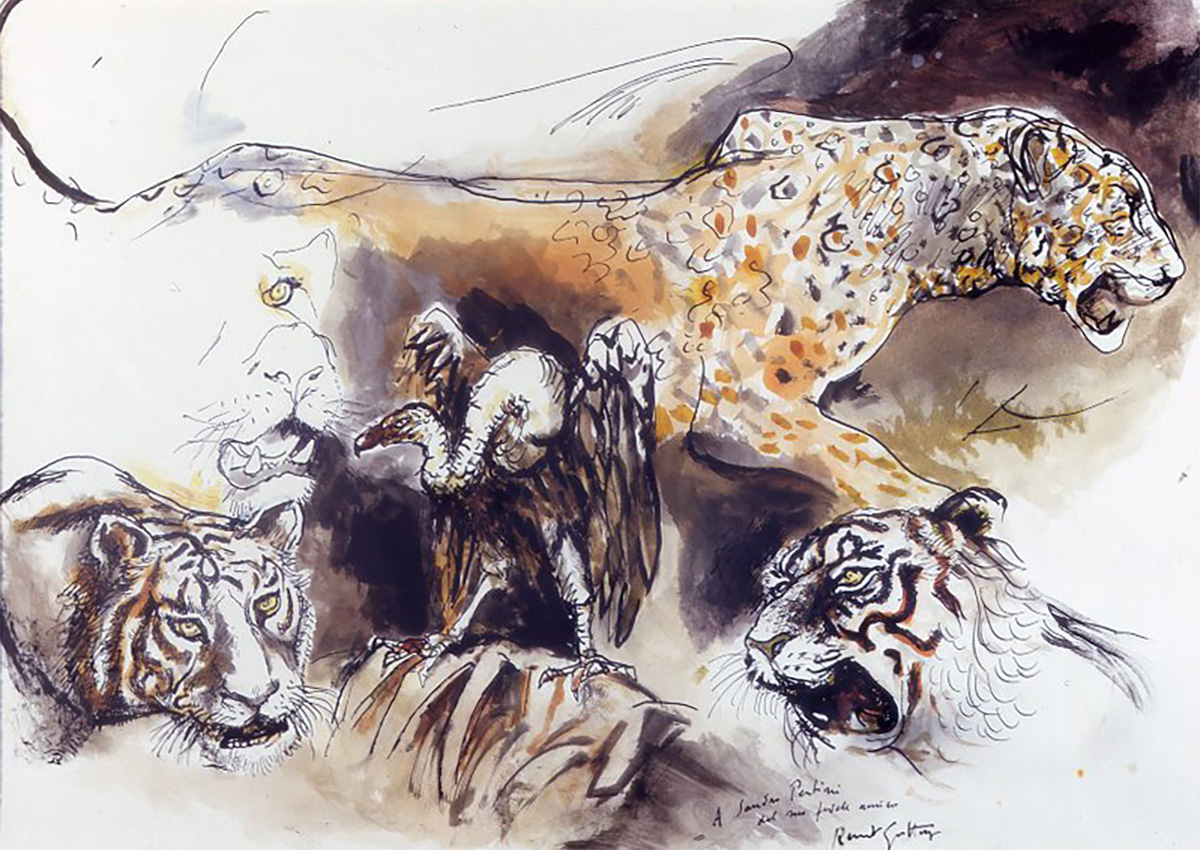 Renato Guttuso - Tigri e Avvoltoio